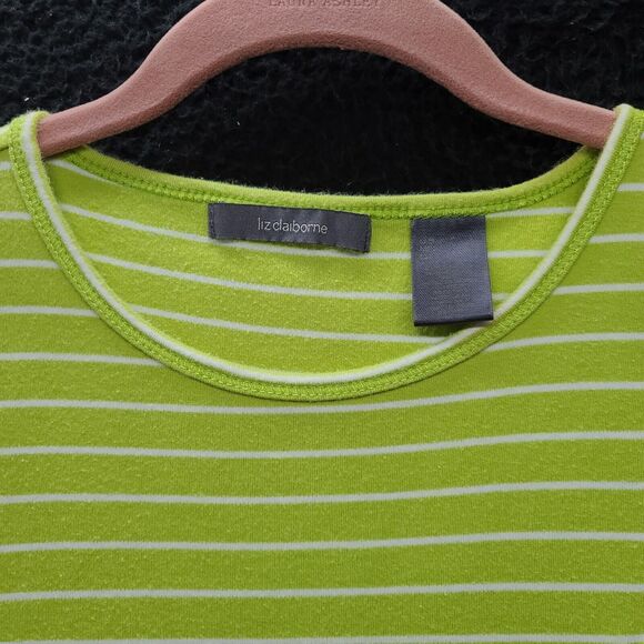 Liz Claiborne Womens T-Shirt Multi-Color Size Large 100% Cotton Short Sleeve - Picture 10 of 12